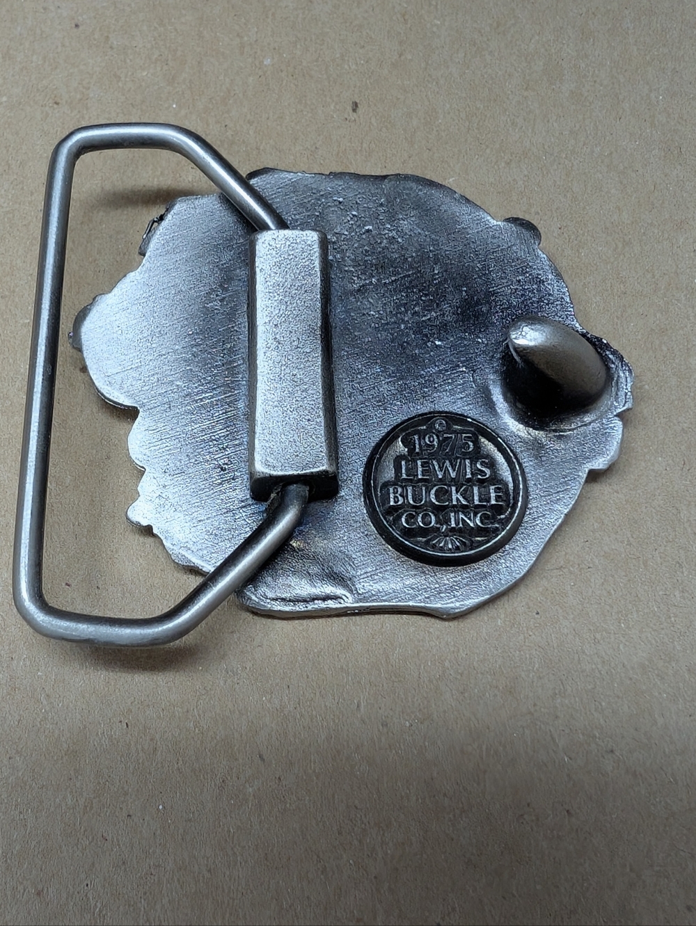 Vintage Silver Art Nouveau Woman & Floral Relief Belt Buckle - Picture 2 of 4